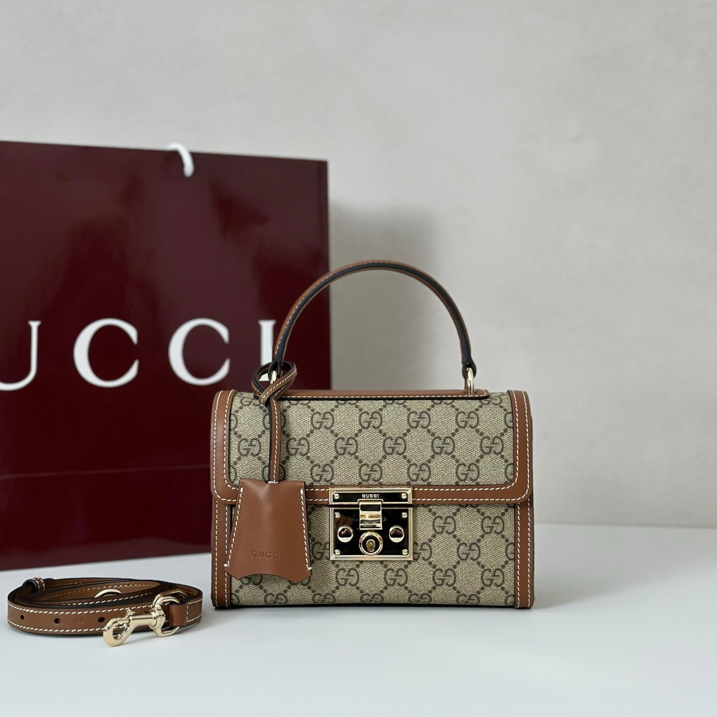 GG Padlock small top handle bag