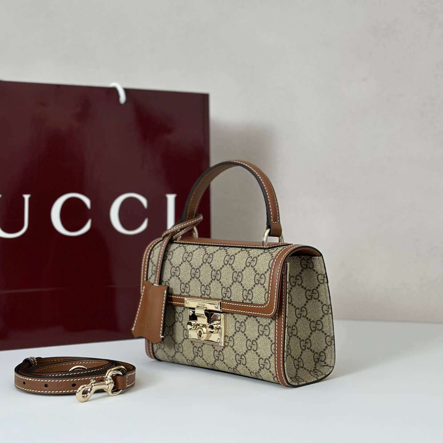 GG Padlock small top handle bag
